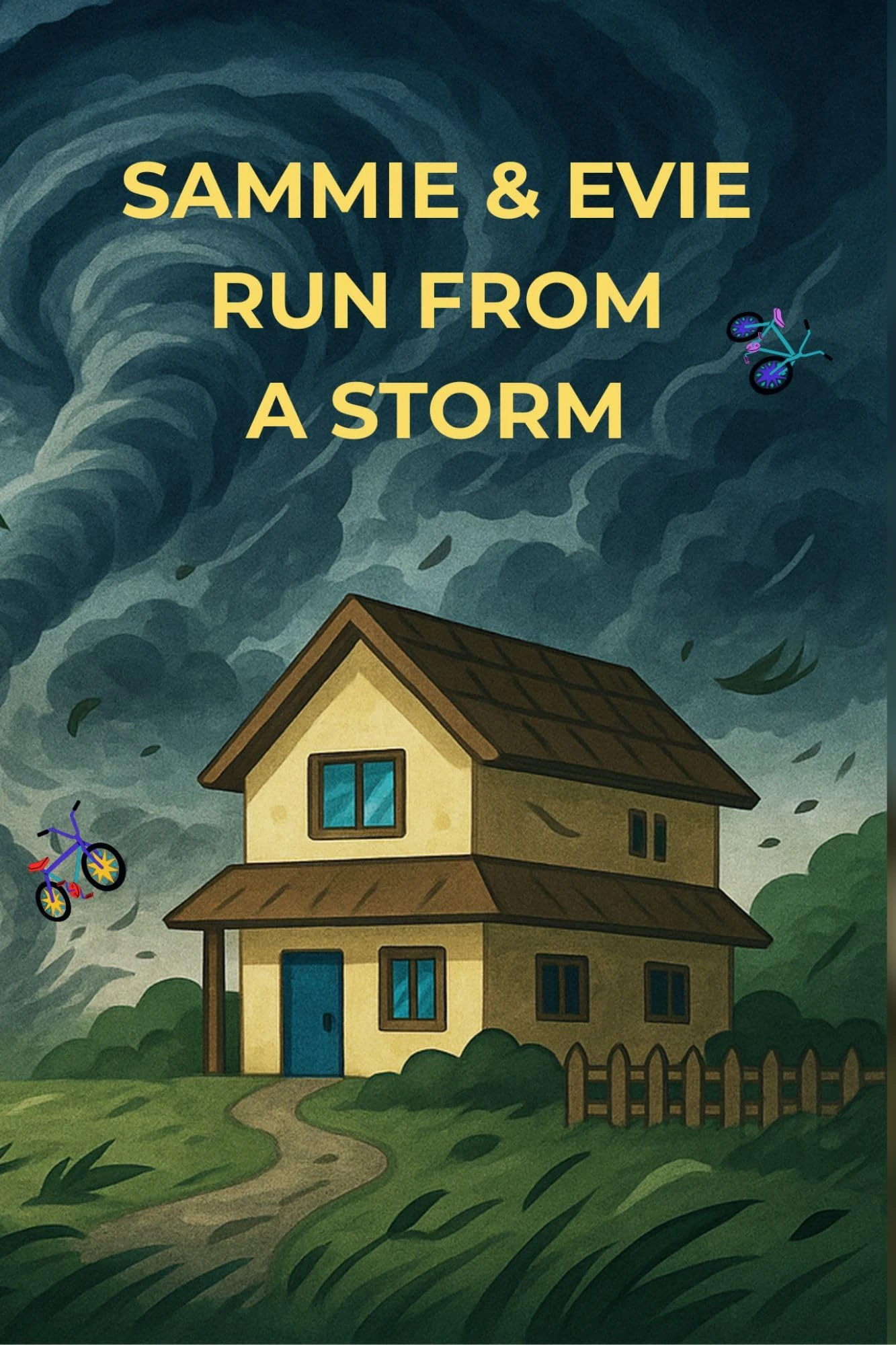 SAMMIE & EVIE RUN FROM A STORM : children’s book about weather, hurricanes, family, stormy setting, working together, evacuation | home school resource | 6×9 inches 32 pages